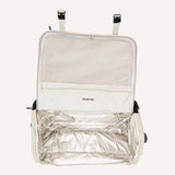 Oat soft shell suitcase set open showing packing space — Who Gives A Flying Australia