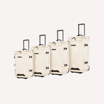 4 piece soft shell luggage set in Oat with GPS tracker — Who Gives A Flying Australia