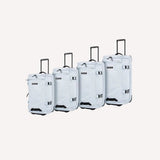 4 piece soft shell luggage set in Sky with GPS tracker — Who Gives A Flying Australia