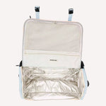 Sky soft shell suitcase set open showing packing space — Who Gives A Flying Australia